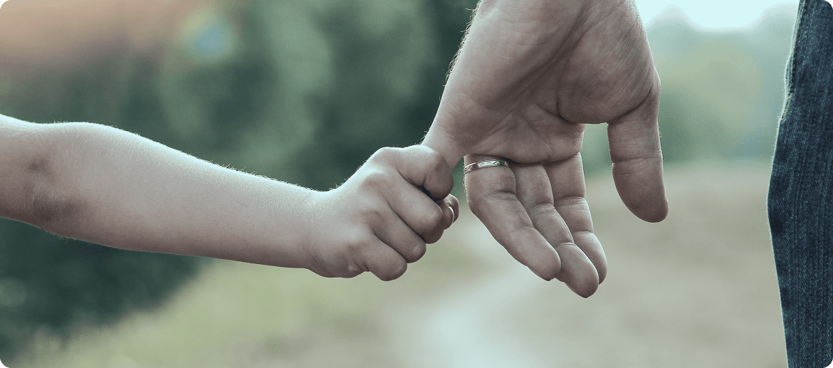 Hands together symbolizing protection